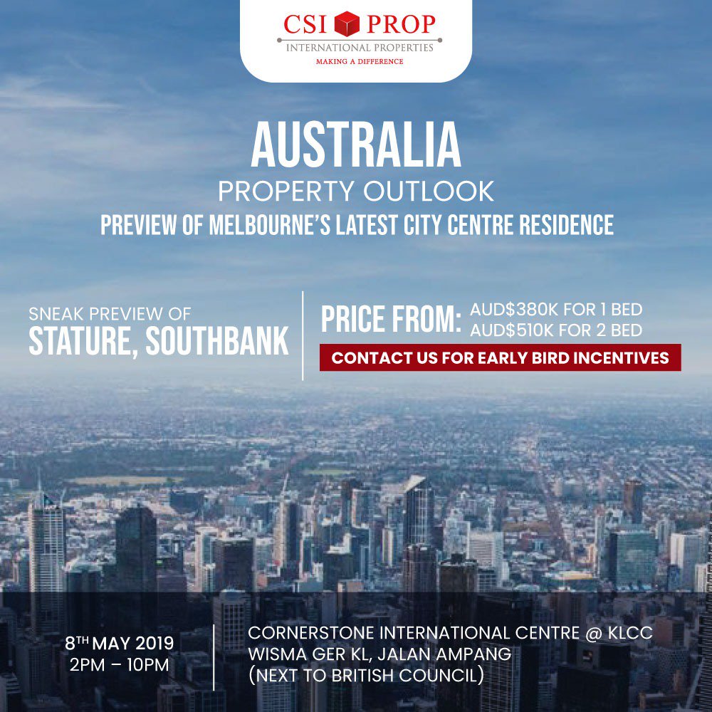 csiprop's tweet image. Be the FIRST IN THE WORLD to sneak a peek at Melbourne's exclusive high-rise residence in the city centre

💰 AUD$380K 1 bed, AUD$510K 2 bed
🌆 Close to transport, business &amp;amp; lifestyle precincts
🖌Financing available

Contact us for EARLY BIRD INCENTIVES bit.ly/2Lq96Ho