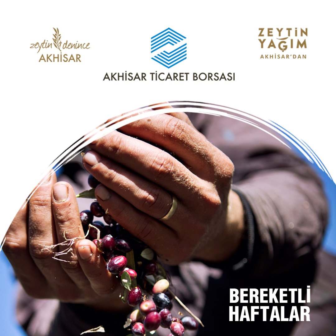 "Bereketli Haftalar"

#ZeytinDeninceAkhisar
#ZeytinyağımAkhisardan
#AkhisarTicaretBorsası
#BereketliHaftalar
#HayırlıRamazanlar

<a href="/alperalhat/">Alper Alhat</a>