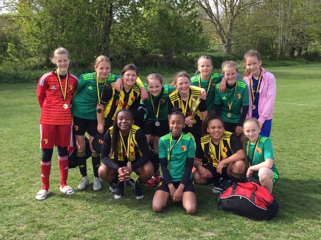 Watford U12s win their home tournament. 🏆These girls are unstoppable and on their way to compete for the Treble next on the 11th May ⚽️ <a href="/WatfordFC/">Watford Football Club</a> @watfordfcladies @WatfordBC <a href="/wfc_girls/">WFC Girls</a> <a href="/Observer_Owl/">Watford Observer</a> <a href="/HertfordshireFA/">Hertfordshire FA</a> <a href="/Lionesses/">Lionesses</a> #football #shecankickit