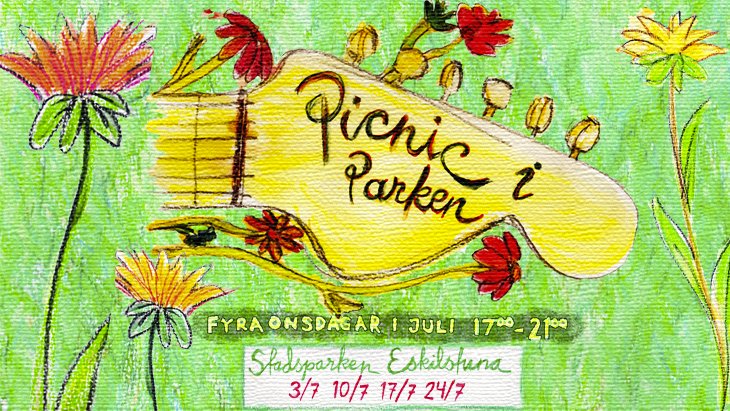 DestEskilstuna's tweet photo. Nu är programmet för Picnic i Parken klart! Vilken onsdag hittar vi dig bänkad i stadsparken i sommar?https://t.co/pGxsc7iK2G #Eskilstuna #MusikEvolution #picniciparken https://t.co/AXi6mvdpqc