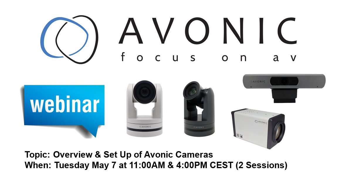 BVT_V's tweet photo. Mañana Webinar: "Control básico para configurar las camaras fijas como PTZ (configuración, opciones OSD: exposición, apertura, velocidad de obturador, balance de blancos)." @Avonic  
11:00AM: https://t.co/KFVXzW9ZzV  
16:00PM: https://t.co/MJnsQc3Hwq https://t.co/nDR3b1xJeE
