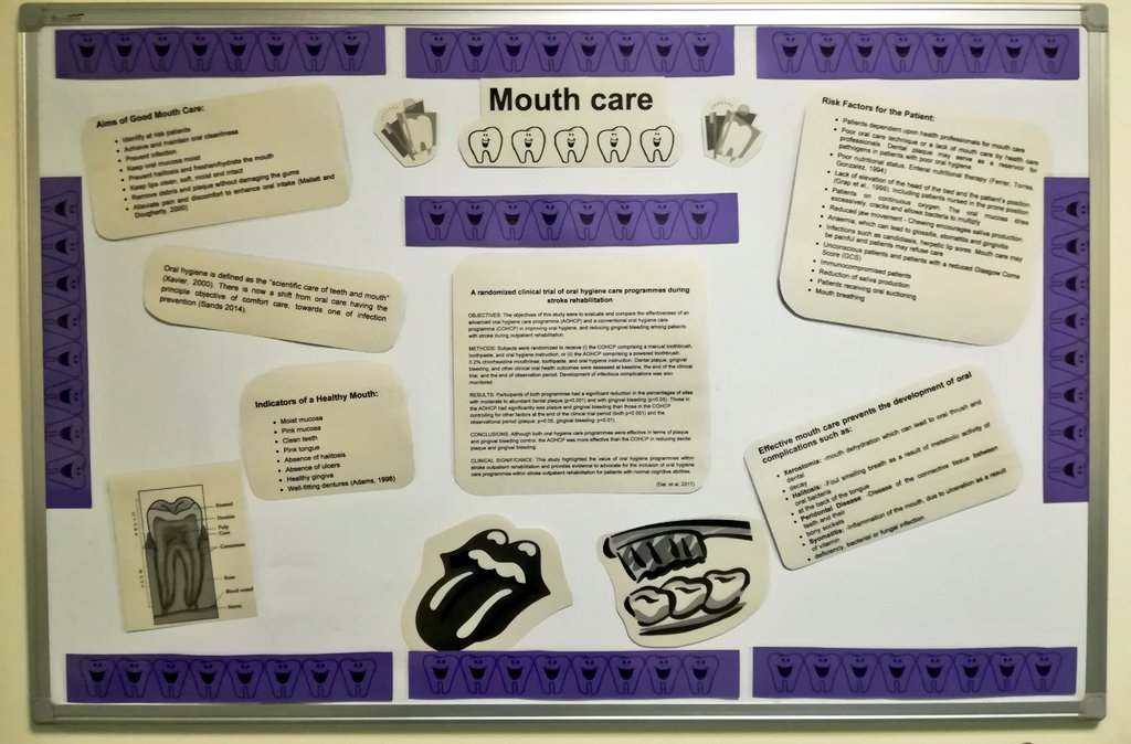 Trying to improve knowledge about mouth care and its importance - on Berman 1
#teamstroke @teamnuh #nuhstroke #berman1 @NUHPrecep @SharedGovNUH @NUHNursing @learningatNUH @krista_camina