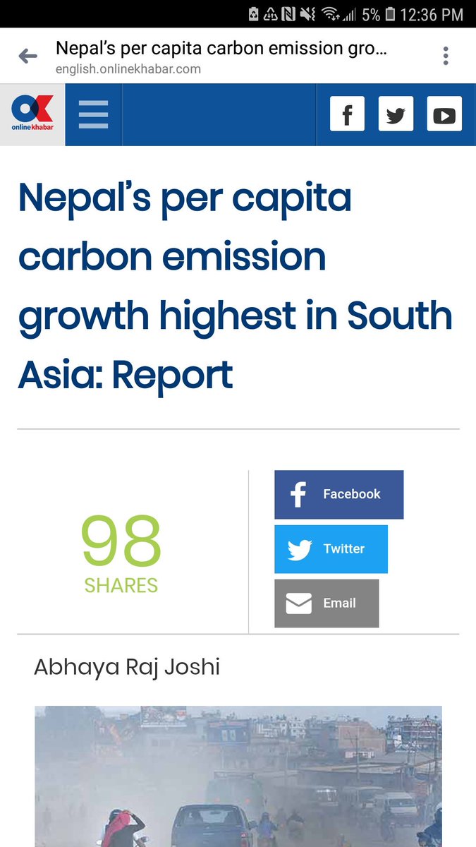 Withthewild1's tweet photo. Nepal’s per capita carbon emission growth highest in South Asia. For more:

https://t.co/39tVYNcPDo https://t.co/S8U975hK1T