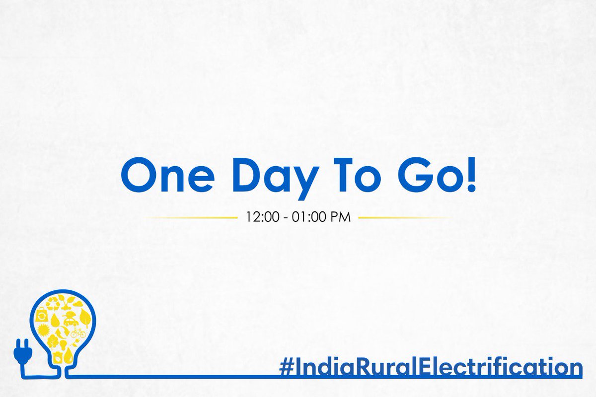 smartpowerorg's tweet photo. #TweetChatAlert
Interact with @JaideepMukherji, Dr. Ajay Mathur @teriin and @mrcleantech tomorrow. Post your questions with the hashtag #IndiaRuralElectrification https://t.co/OIEpaMaE6f