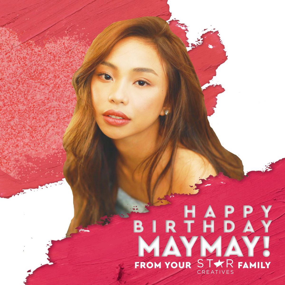 StarCreativesTV's tweet photo. Happiest birthday to this big ball of sunshine, @maymayentrata07! From your Star Creatives family ❤️ https://t.co/YVElTeNFYJ