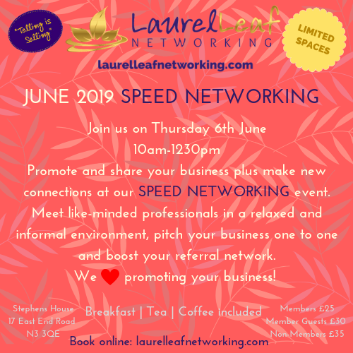 LaurelLeafChat's tweet photo. 👑🍀👥 Thank you, @JeremyJacobs of The Sales Rainmaker, for booking our Breakfast Networking Event on Thurs 6 June at @stephenshouse 😄  🔗 https://t.co/UQtzbzkV4k #networking #businessnetworking #londonnetworking #networkingeventslondon #socialnetworking #tellingisselling #SMEs https://t.co/LfpsW1IDON