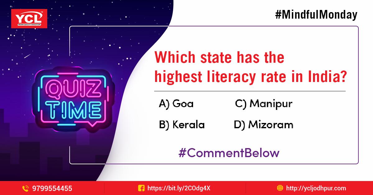Test your knowledge with YCL. Share the correct answer in the comments section below.
Visit - ycljodhpur.com

Contact: 9799554455

#EducationForAll #Jodhpur #Rajasthan #IIT #JEE #Preparation #InvestInQualityEducation #Best #Institute #Competition #Knowledge
