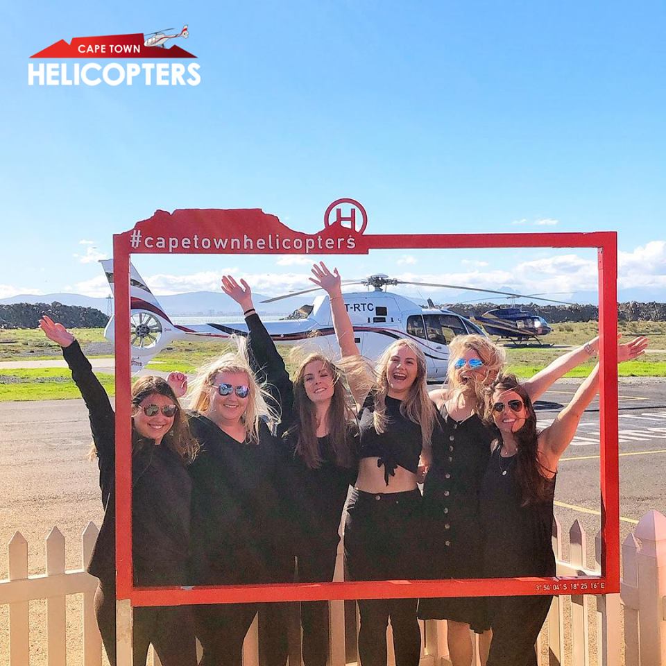 Adventure is more memorable and fun with friends! Book a group flight and fly in the same 6-seater Airbus H130 helicopter.

Bookings: helicopterscapetown.co.za