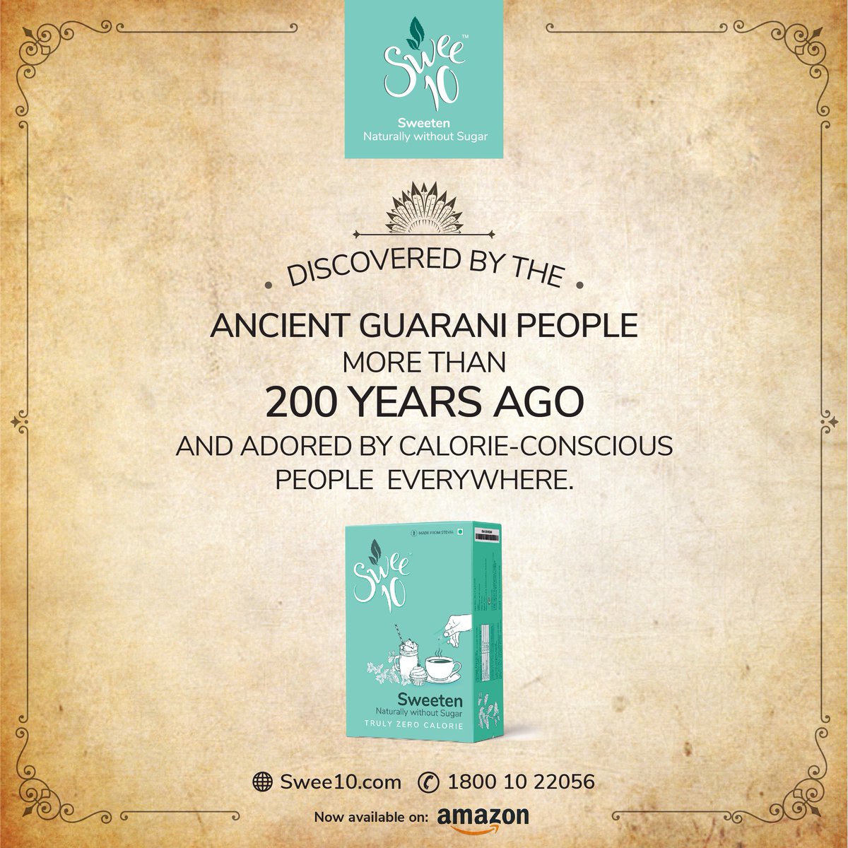 swee10life's tweet photo. Thanks to the ancient Guarani people of Paraguay for being responsible for one of the best nutritional discoveries of recent centuries which is now available in handy pouches.
#Swee10 #Stevia #DiabeticFriendly #Guarani #Paraguay #NaturalSweetener #ShopAtAmazon #ZeroCalorie https://t.co/4ooY5FBGoA