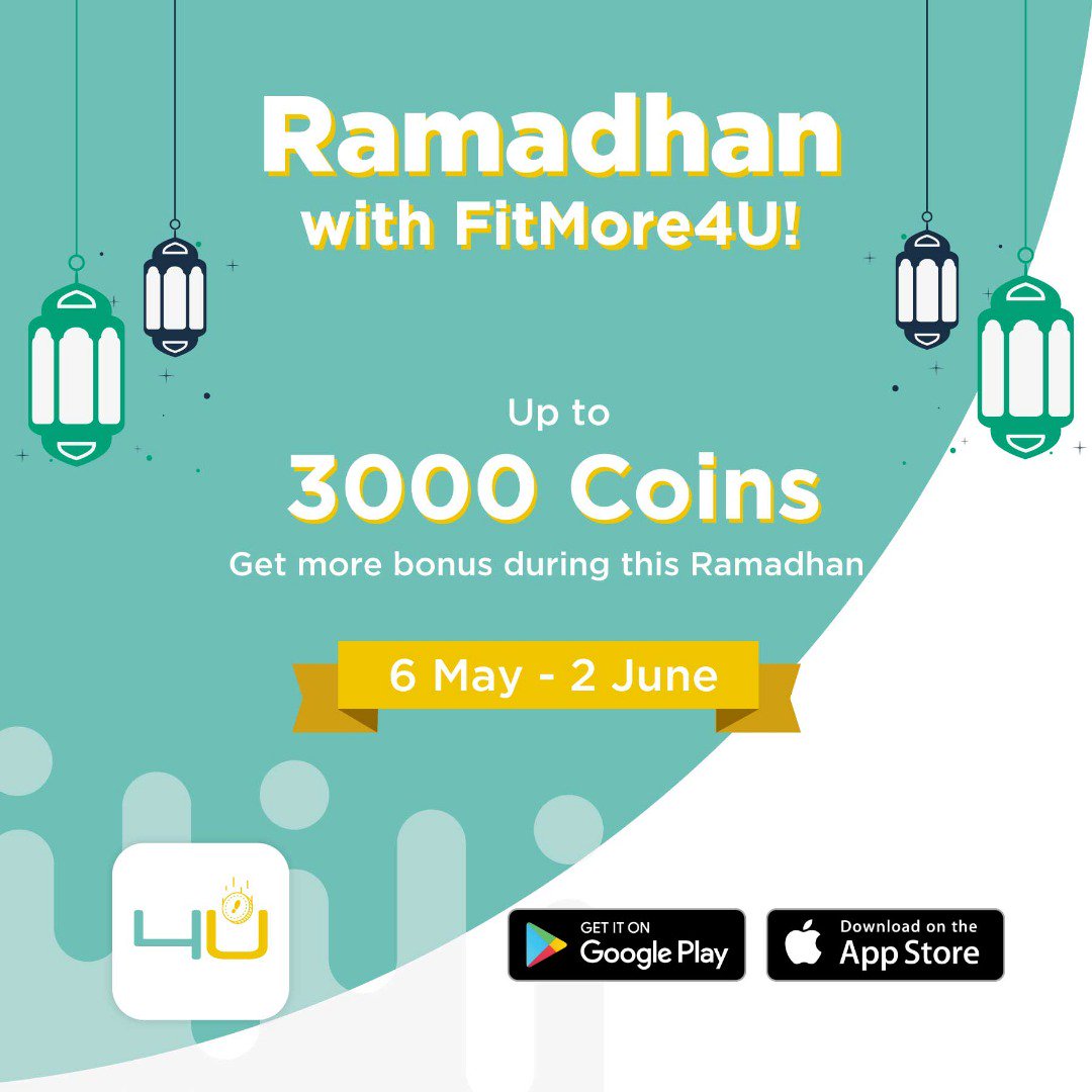 FitMore4U's tweet photo. UPDATE YOUR APP NOW ;)
Ramadhan with FitMore4U! 😇

Earn more coins during this Ramadhan by login to our app everday! 😇

What you waiting for! Rewards stay at your front, come get it NOW:

https://t.co/ZKjXQRiChd

#Ramadhan #Fitmore4u #rewards https://t.co/xIuibCoAdL