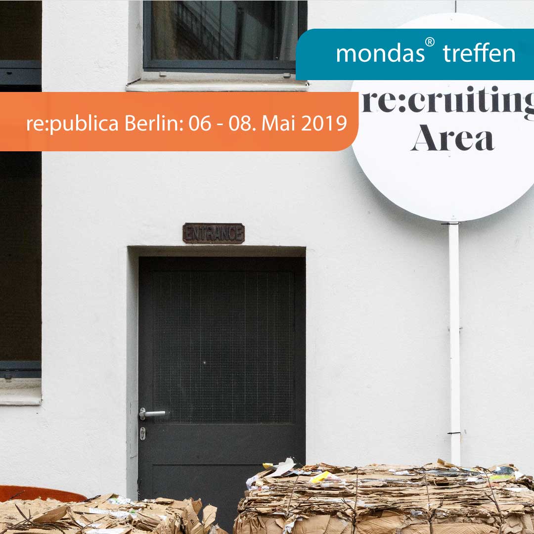 👉 mondas auf der re:publica in Berlin vom 06. bis 08. Mai in der recruiting area! Wir freuen uns auf Sie 👍

#rp19 #Berlin <a href="/re_publica/">re:publica</a> #stationberlin #digitalisierung #industrie40 #IoT @BWjetzt #start-up #bigdata #IndustrialIntelligence #innovation

Bild: Jan Michalko/re:publica