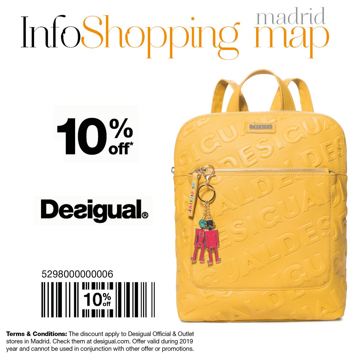 mochila desigual amarilla