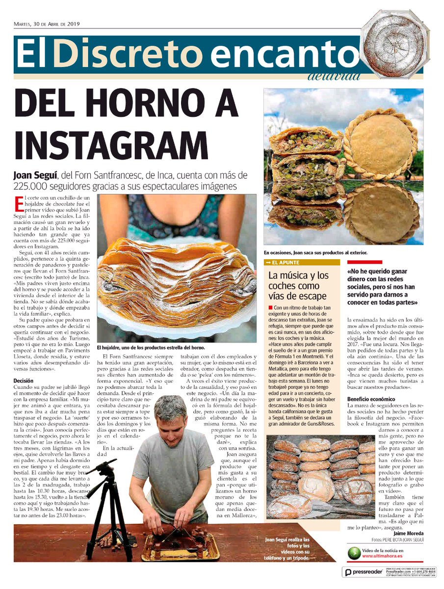 ¡De nuevo, ¡ENHORABUENA <a href="/fsantfrancesc/">Forn Sant Francesc</a>! 😃 Muchas gracias por la mención al Campeonato de la #MejorEnsaimadaDelMundo <a href="/UHmallorca/">Ultima Hora Mallorca</a>