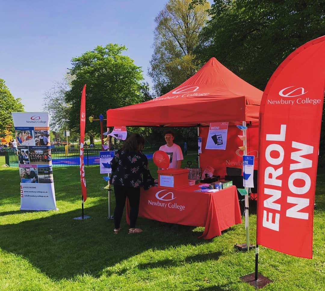 newburycollege's tweet photo. Look out for our Red Tent at #CraftyCraft today. Meet the Principal, find out more about #CareersnotCourses and try your hand at the new #Transport&Logistics game https://t.co/5FbxDe85wY
