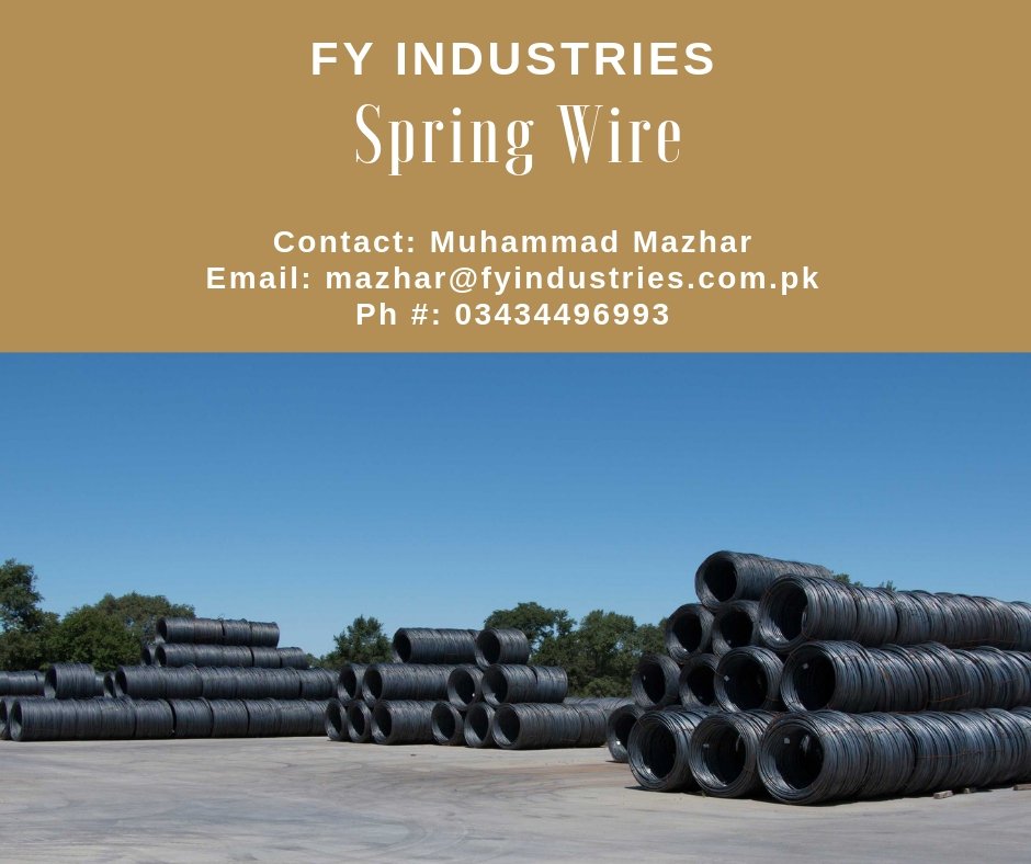 Muhamma37397662's tweet image. @Muhamma37397662 PVT LTD Lahore
Content: spring steel wire
THICKNESS: 1 MM TO 13 MM
Material:sup7, sup9, sup9A,sup10,sup12, 65Mn,60Cr3,etc
#fyinudstries #springsteel #springsteelwire #productsale
Contact: Muhammad Mazhar
Ph #: 03434496993