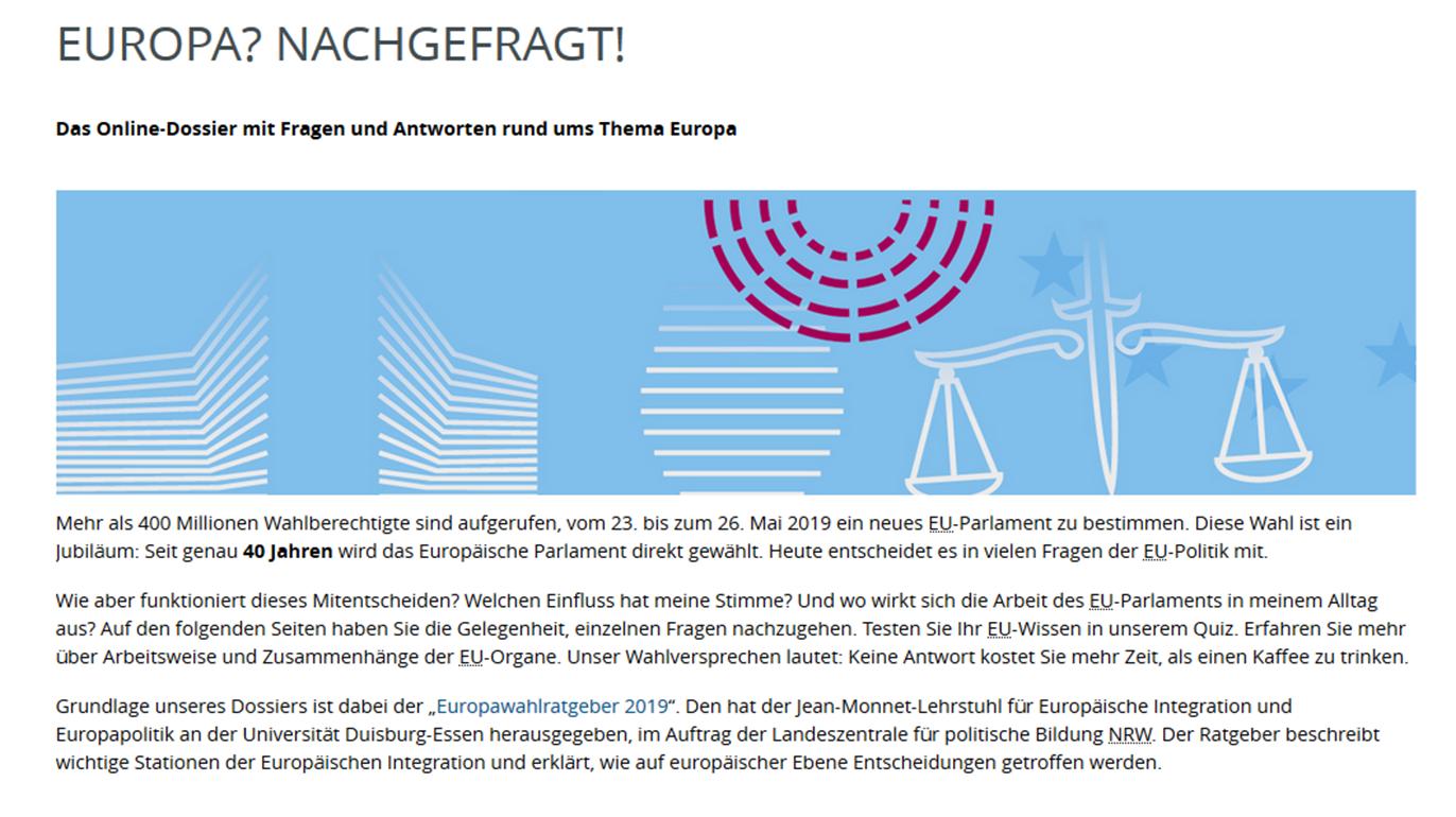Julia Schmaelter Europa Nachgefragt Das Lzpbnrw Special Zum Europawahlratgeber Ist Online Fragen Und Antworten Rund Ums Thema Europa Michaelkaeding S Haussner Wochenschau Ver T Co 7tom6jzgvb T Co Xfmhcswmhj
