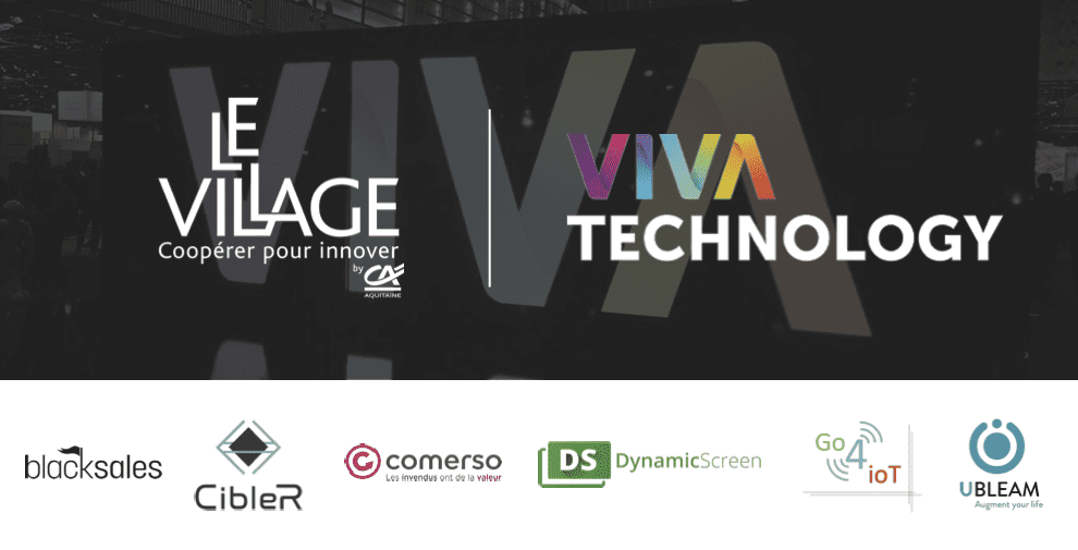 Rendez-vous dans 10 jours à <a href="/VivaTech/">Viva Technology</a> 2019 pour une belle représentation du réseau <a href="/LeVillagebyCA/">Le Village by CA</a> > Hall 1 - B44

Retrouvez les 6 #startup sélectionnées du <a href="/VillageAquitain/">Le Village by CA Aquitaine</a> ▶️ bit.ly/2ZXWlqF

cc <a href="/blacksales_co/">Blacksales</a>, CibleR, <a href="/ComersoFr/">Comerso.fr</a>, <a href="/DynamicScreen/">Ian C Anders</a>, @Go4ioT et <a href="/ubleam/">Ubleam</a>