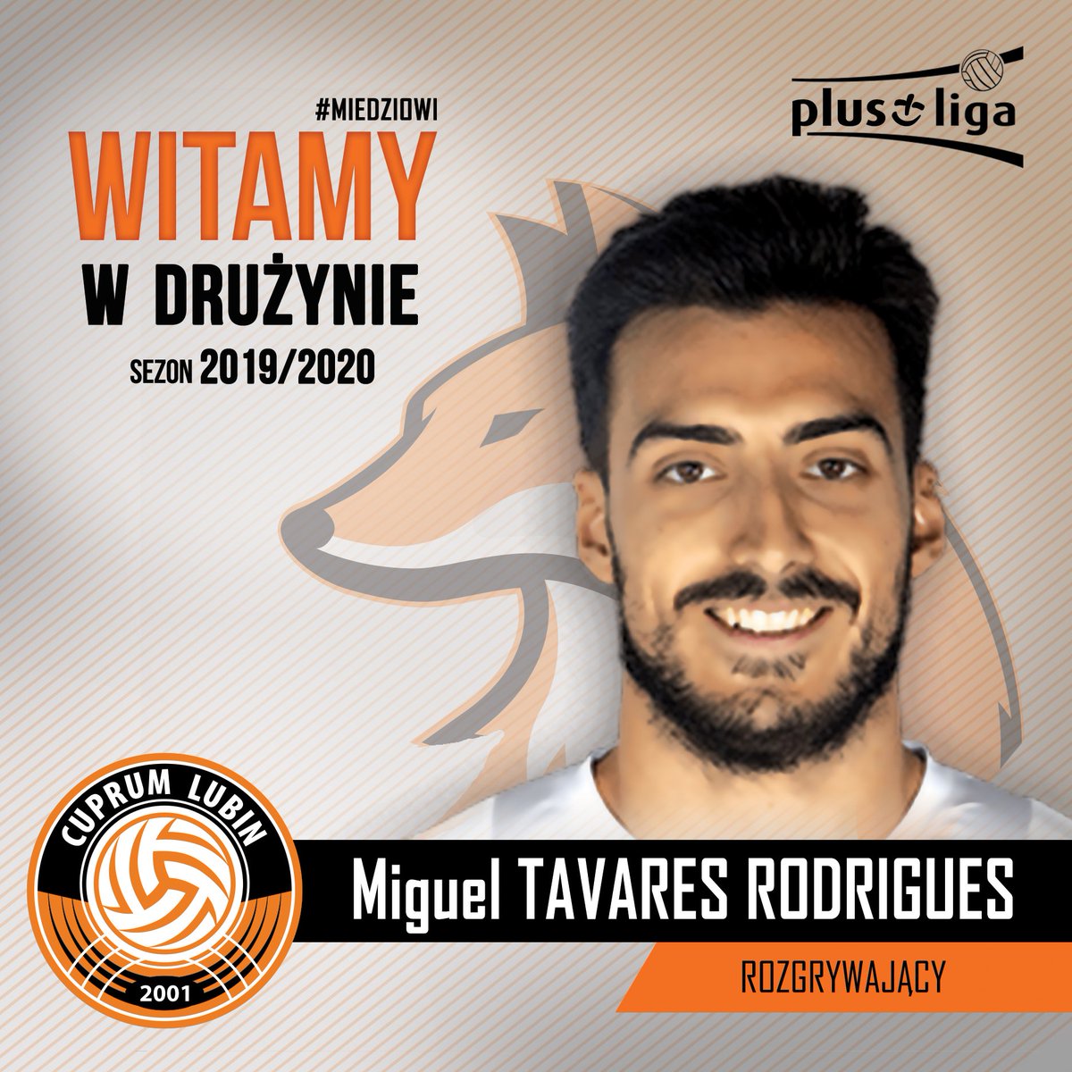 KS_CuprumLubin's tweet photo. Do ekipy Miedziowych dołącza portugalski rozgrywający Miguel Tavares! Sezon 2019/2020 @SiatkarskaLiga będzie debiutem zawodnika na plusligowych boiskach
➡️https://t.co/JwulxZDHPm
#transfer #volleyball https://t.co/IDjfMhZkyT