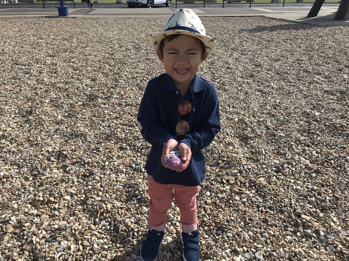 AlbionSmudge's tweet photo. Tom happy with his find ❤️👍🏻 Bonjour! #LanguageStones https://t.co/R0HhvZjVOx