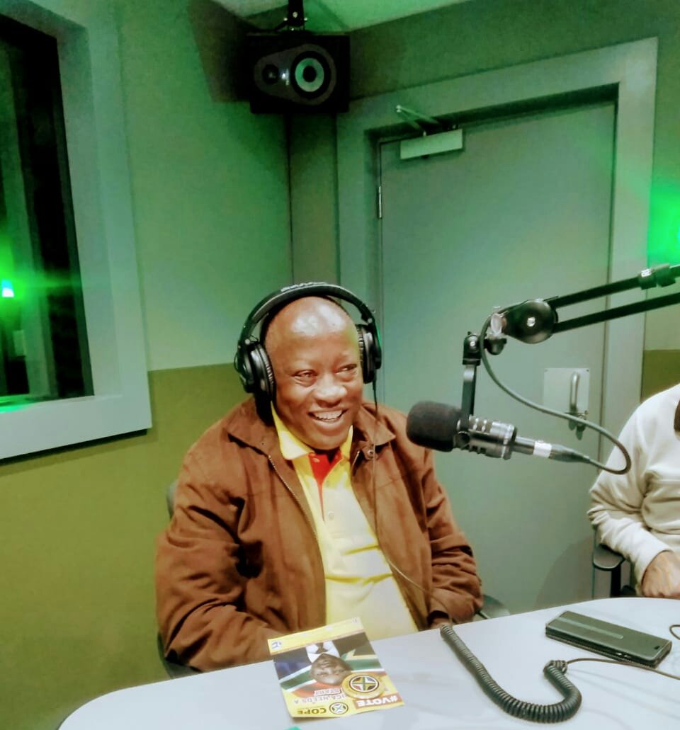<a href="/COPE_SA/">Team COPE</a> Northern Cape Premier Candidate <a href="/pakesdikgetsi/">People First🇿🇦🌍</a> was at Radio Kaboesna in Calvinia, Northern Cape yesterday for an interview. It does not end here...

"We are Reliable.  Accountable.  Incorruptible".

#FreshstartNorthernCape #VoteCOPE #SaveSouthAfrica