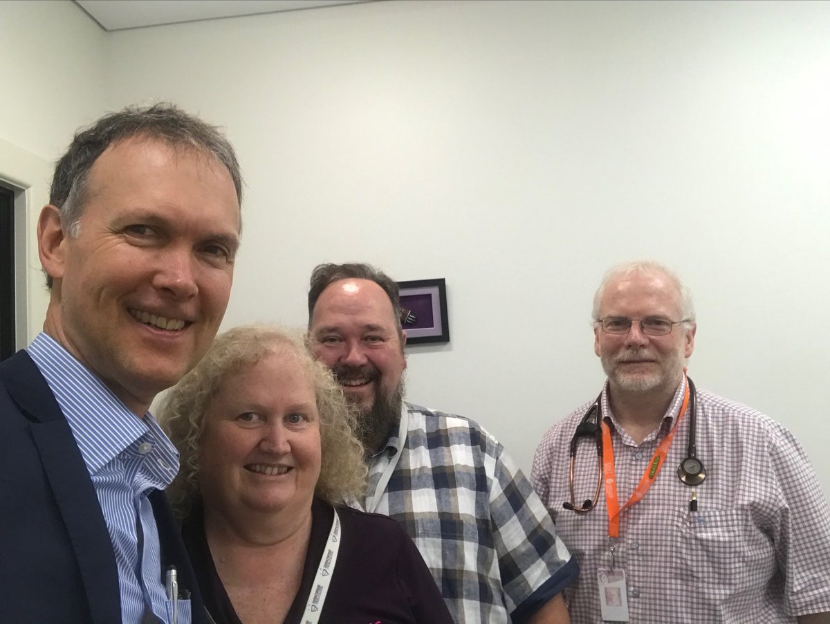 PaulWorleySA's tweet photo. With the leaders at Emerald Medical Centre - allied health, nursing and rural generalists linked to provide a great training and clinical service. Inspirational!! https://t.co/hTGaaZ7f0a