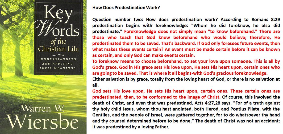 weecalvin1509's tweet image. #oldpaths  Bible preacher and commentator, Warren Wiersbe teaching the #Calvinism doctrine of #UnconditionalElection