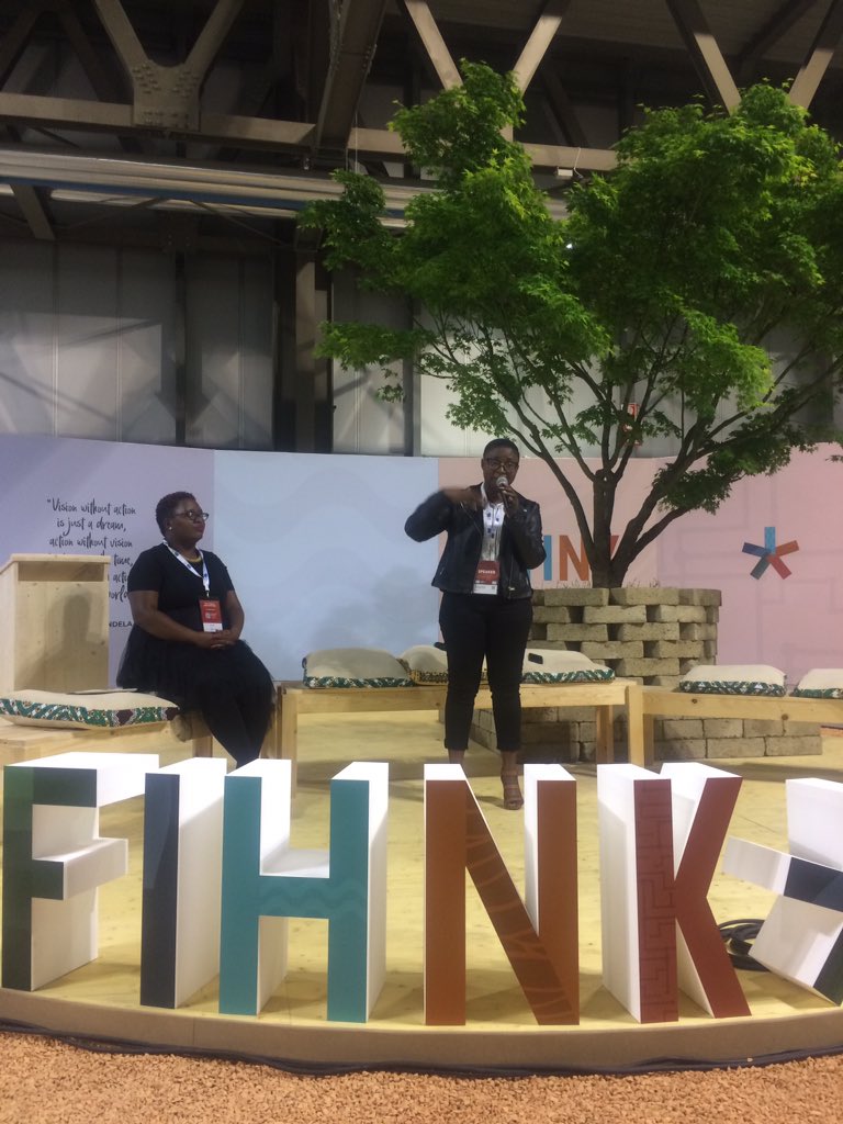 SEEDSandCHIPS's tweet photo. .@topeomotolani is here now @/ #FIHNK ‘s pop up, expressing her desire to see a renewed Africa, an Africa where people don’t want to leave, but a country when the future is bright! https://t.co/4F0sh6LyLr