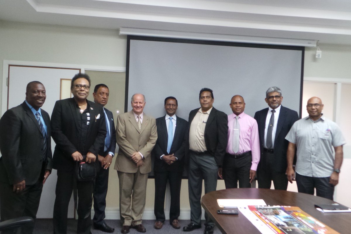 OfChaguanas's tweet photo. His Excellency Jose A. Serulle, Ambassador of the Dominican Republic paid a courtesy visit to His Worship Mayor Gopaul Boodhan last Thursday.
During the visit, H.E. met with members of the Chaguanas Inter Agency Team. https://t.co/MoGLrCK6wh