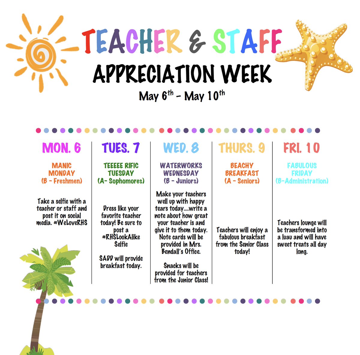 Russellville_HS's tweet photo. Students, be sure to take a selfie with your favorite teacher today and tag #WeLoveRHS. You and your teacher will be entered into a drawing for a prize. https://t.co/xKoXI2KxbG