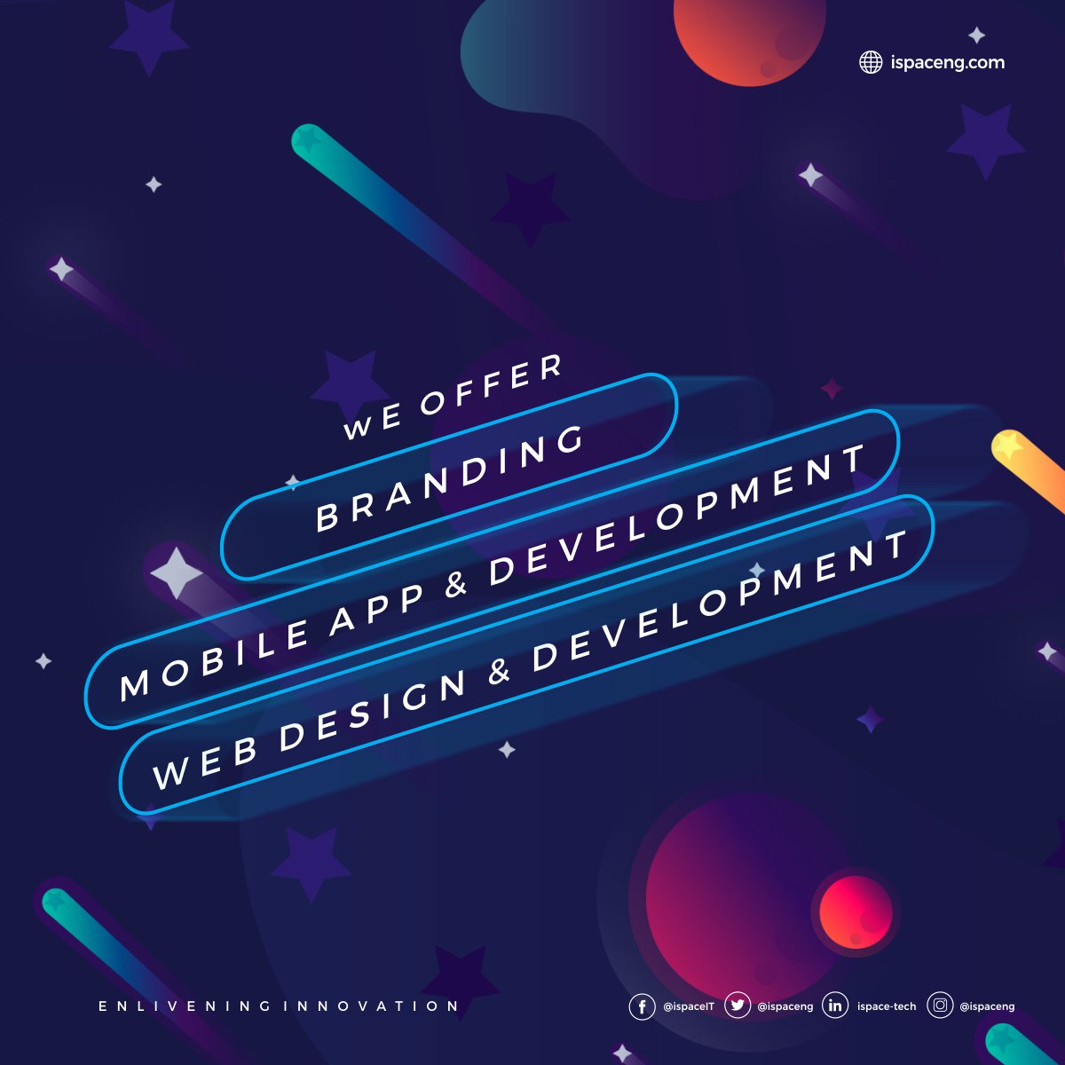 helloispace's tweet image. We are @ispaceng 
And We are exceptional. 
#branding #mobileapp #Weddesign 
#webdevelopment #portharcourt #Nigeria 
#MondayMotivation #mondaythoughts
