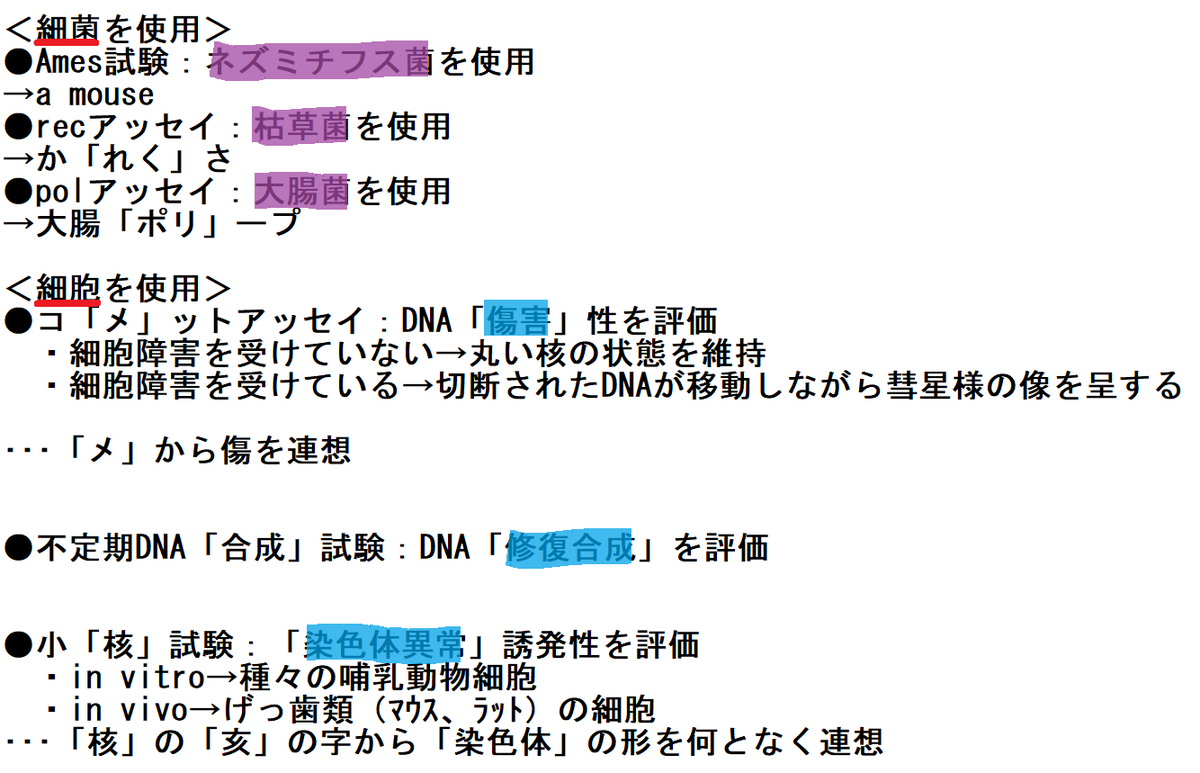我流覚え方 ゴロ 衛生編