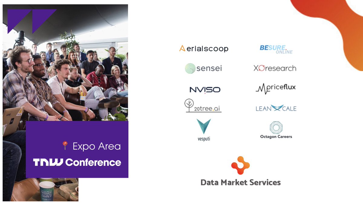 tnwprograms's tweet photo. Our partner @datamarketsvc will be on the Expo Area of TNW2019 with 10 great startups! 

Are you a data-driven tech company in Europe? Visit them to find out what support you can receive! 🙌

If you are interested in becoming a beneficiary, read &amp; apply https://t.co/EuvE3IC49S https://t.co/z1hm3XPCP3