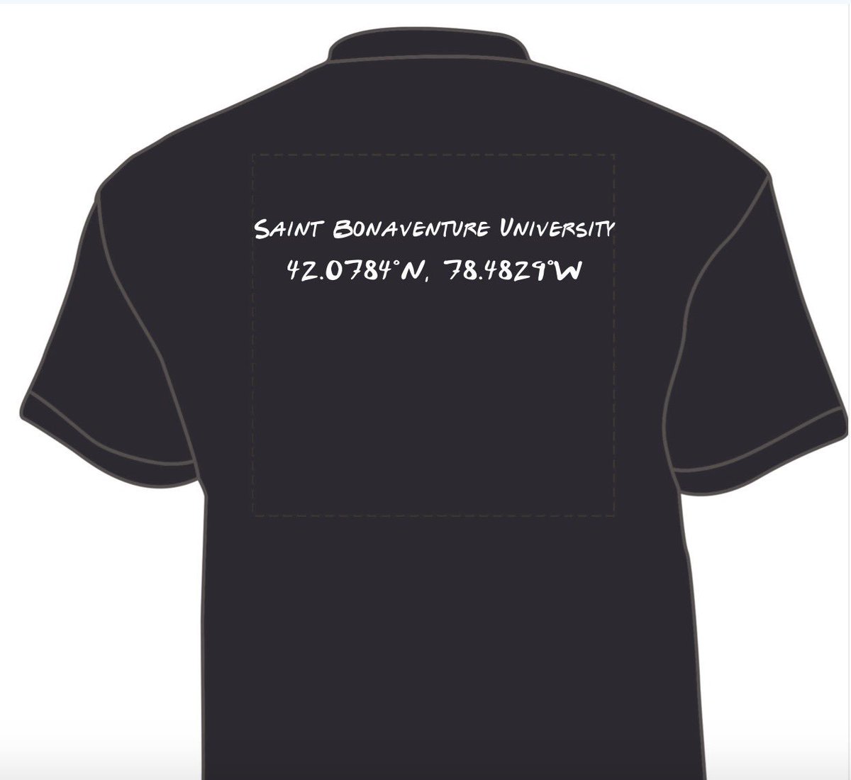 sbu2019's tweet photo. @DOMLO15 We had to have the company update the shirt to say “St. Bonaventure” and we don’t have the updated picture but here’s a better idea of the back! https://t.co/f0lzpDr8zj