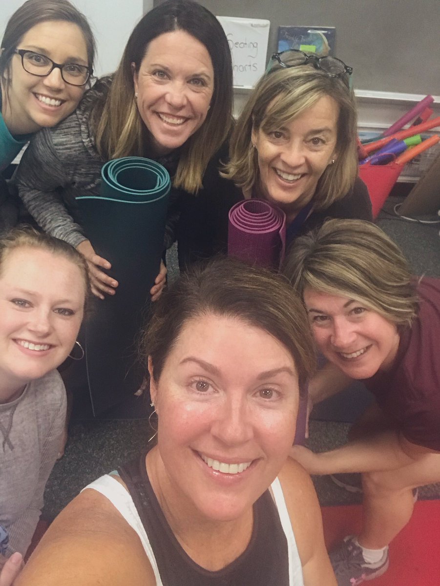 “I can breathe in. I can breathe out.”  Today we 🦊 Namaste. Thank you @MantraFit and fabulous PTA for our yoga 🧘‍♀️ morning. <a href="/ksimps8903/">Karen Simpson</a> <a href="/cnbaker28/">Nikki Baker</a> @mrsfickinger #AACPSAwesome #TeacherApprecationWeek