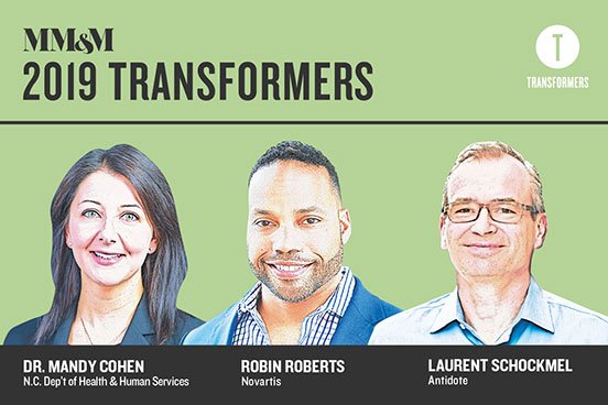 MMMnews's tweet photo. Dr. Mandy Cohen, Robin Roberts and Laurent Schockmel were all named to this year's class of Top 40 Healthcare Transformers. Congrats! Check out their profiles here: https://t.co/QJNc6ucvAY. #MMMTransformers https://t.co/uzD8ibOoY7