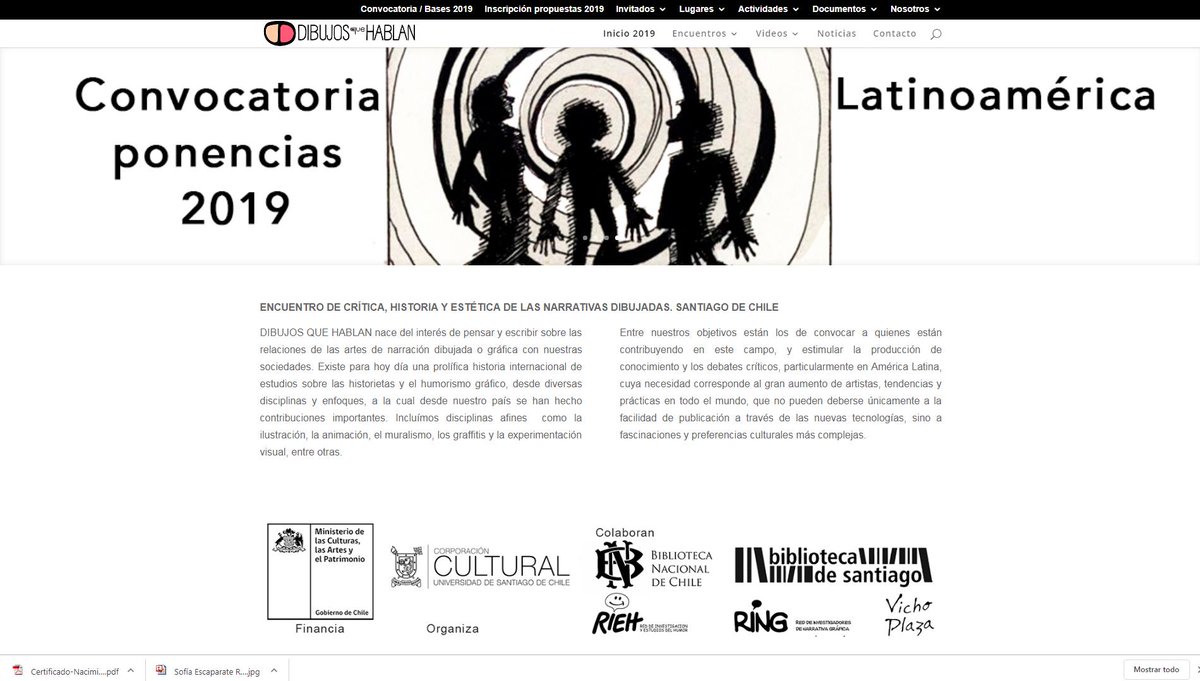 Ya está disponible la convocatoria a la nueva edición del seminario internacional sobre narrativas gráficas Dibujos que hablan, este año con un enfoque centrado en Latinoamérica y con Concepción como ciudad invitada.
Toda la información en dibujosquehablan.cl