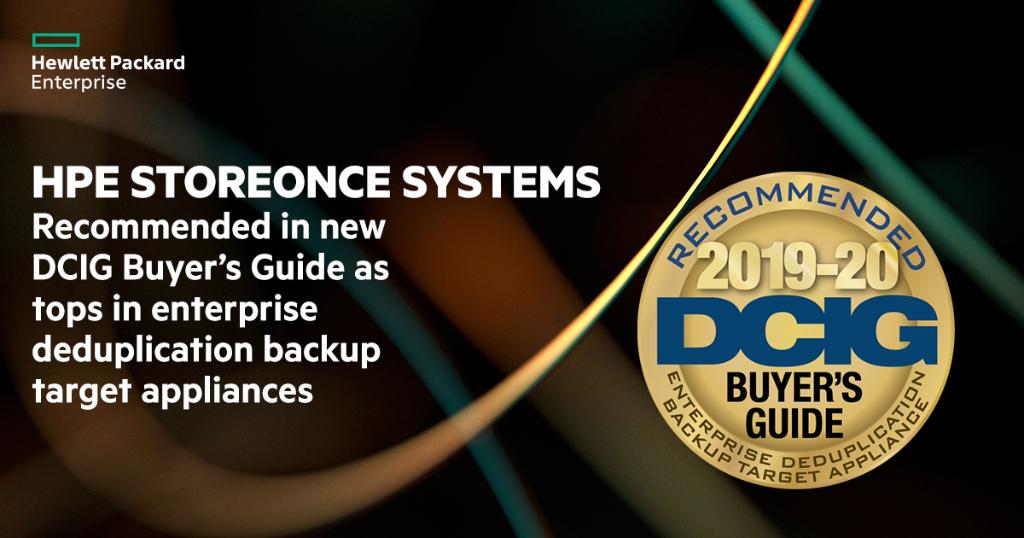 HPE_Storage's tweet image. Once again, #StoreOnce is “Recommended.” See how HPE StoreOnce demonstrates #hybridcloud #dataprotection leadership in new @dciginc buyer’s guide. hpe.to/6001EdFdZ