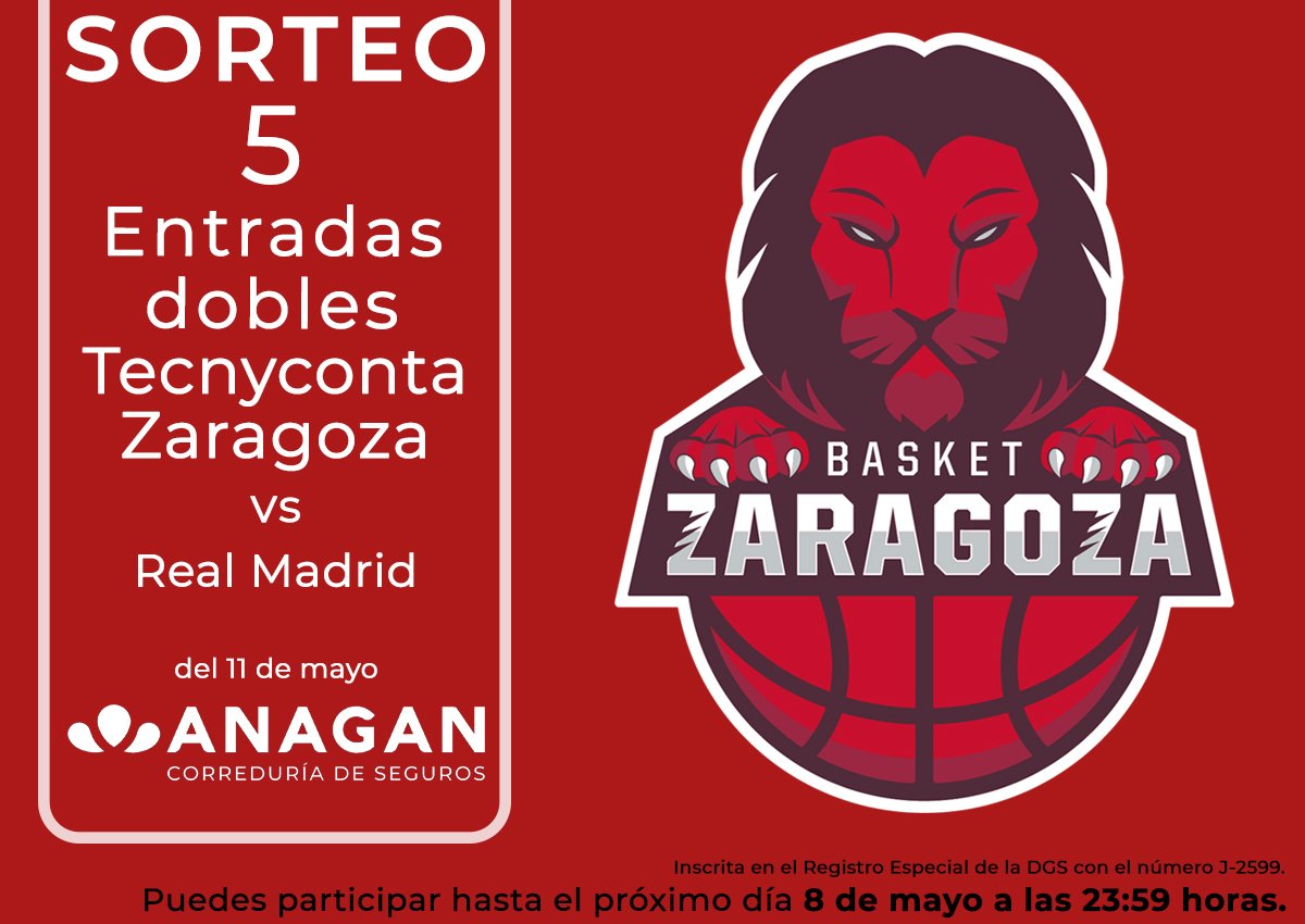 ANAGANSEGUROS's tweet photo. #Sorteo de 5 entradas dobles para el partido @BasketZaragoza vs @RMBaloncesto del 11 de mayo 🏀 en #Zaragoza
Para participar:

👉tienes que ser seguidor de @ANAGANSEGUROS 
👉RT esta publicación
👉comenta con quién irías a ver el partido

Bases legales👉https://t.co/0kDxg1CYyc https://t.co/xkAUT4qZKl
