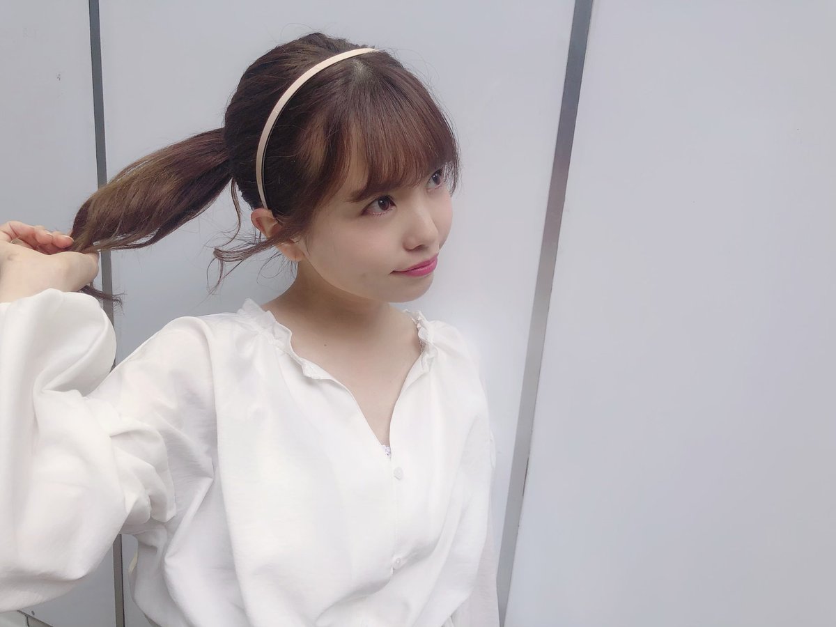 渕上舞 Hkt48 Pa Twitter 珍しくポニーテールにカチューシャ付けてたらいっぱい褒めてもらえた 握手会 ありがとうございました またお会いしましょうね