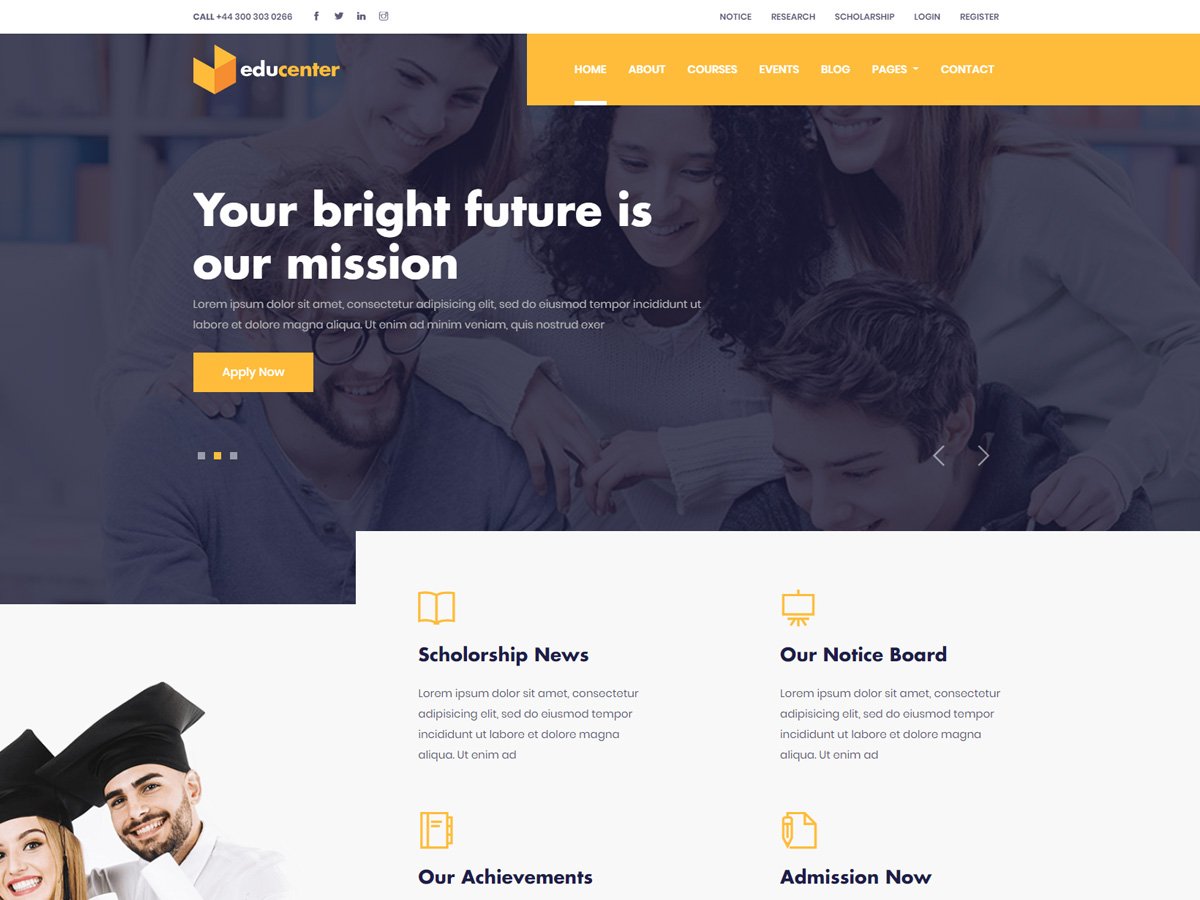themefisher's tweet image. Educenter is an educational website template with affluent, contemporary, modern and trendy features for your majestic presence in web with a simple user interface. 
Live Preview: demo.themefisher.com/educenter
Free Download: themefisher.com/products/educa…
#Themefisher
#getbootstrap