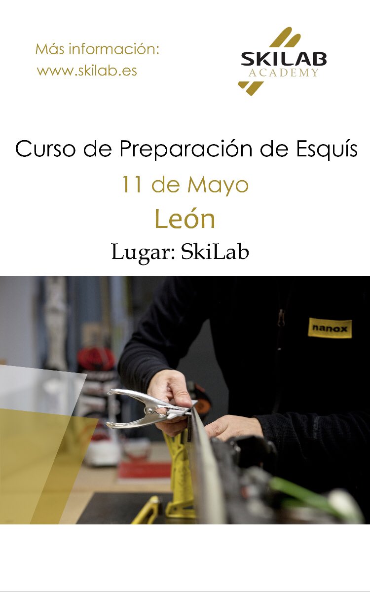 Último curso de preparación de esquís de esta temporada! Te esperamos! #leonesp Más información: skilab.es/es/servicios/c…