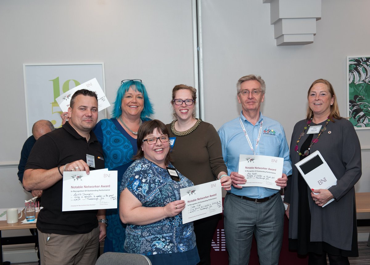Roll up roll up it's our Notable Networker Awards! The lovely Alyson Roach came along to join in the fun. #BNI #businessnetworking #wemeanbusiness