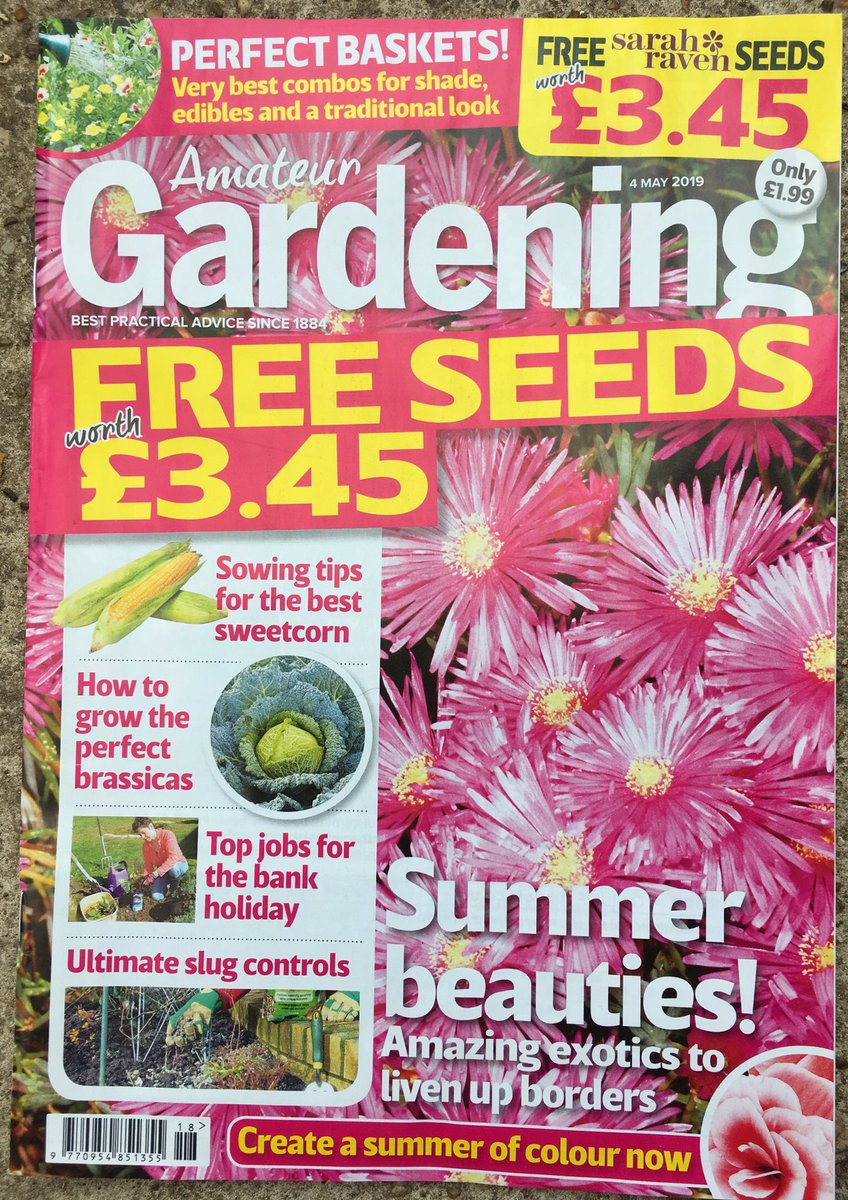 My fruit &amp; veg contrib to Amateur Gardening Magazine this week: thwart pests on the plot, look after potted fruits, sow quick-growing herbs, pest-proof your parsnips &amp; grow quinoa  #GrowYourOwn