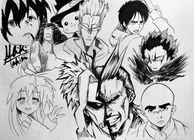 #リプきたキャラでコピー用紙1枚うめる
タグ反応ありがとうございました!
ペン入れの練習になった。 