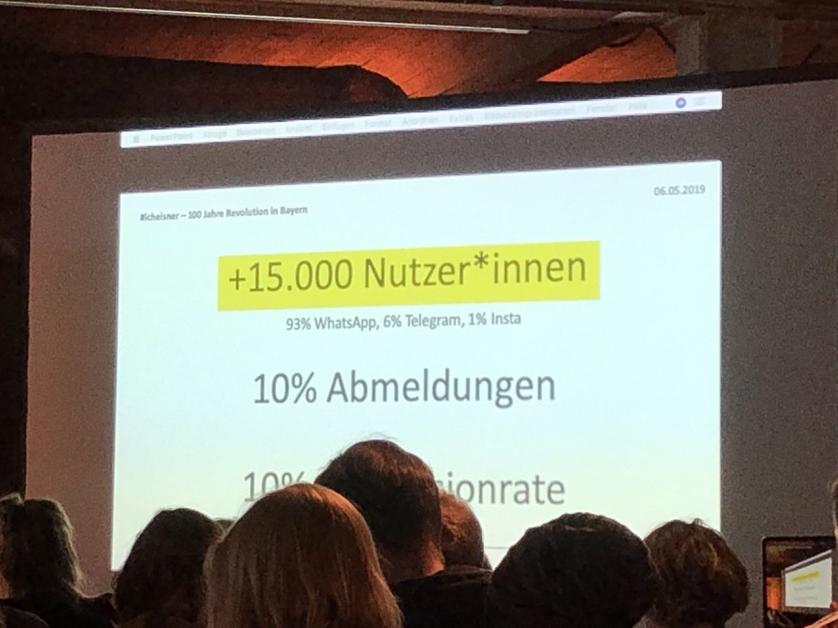 Vorstellung eines megatollen Projekts für das Fach Geschichte - die Geschichte von Kurt Eisner via Whats App vorgestellt auf der #rp19 @EvaDeinert @mtleitner @BR_Presse - bitte weiter machen! ❤️❤️❤️