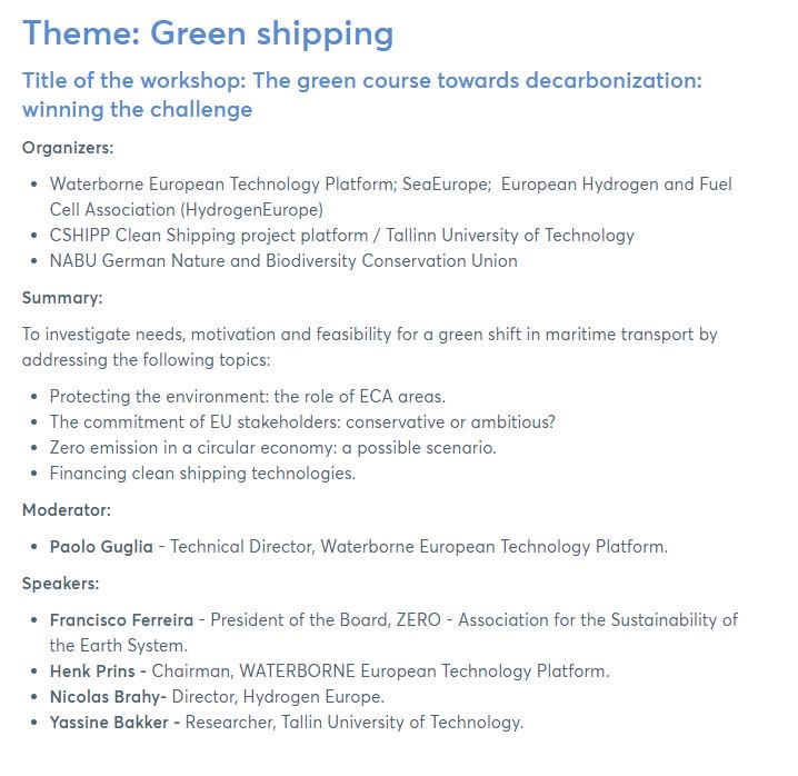 CSHIPP_BSR's tweet photo. There is still time to register for European Maritime Day 2019! #CSHIPP is delighted to be involved in the "The green course towards decarbonization: winning the challenge" workshop. Come and join us in beautiful Lisbon! 🇵🇹🚢https://t.co/aOob71huYq #EMD2019 #cleanshipping https://t.co/we5dFskwYC