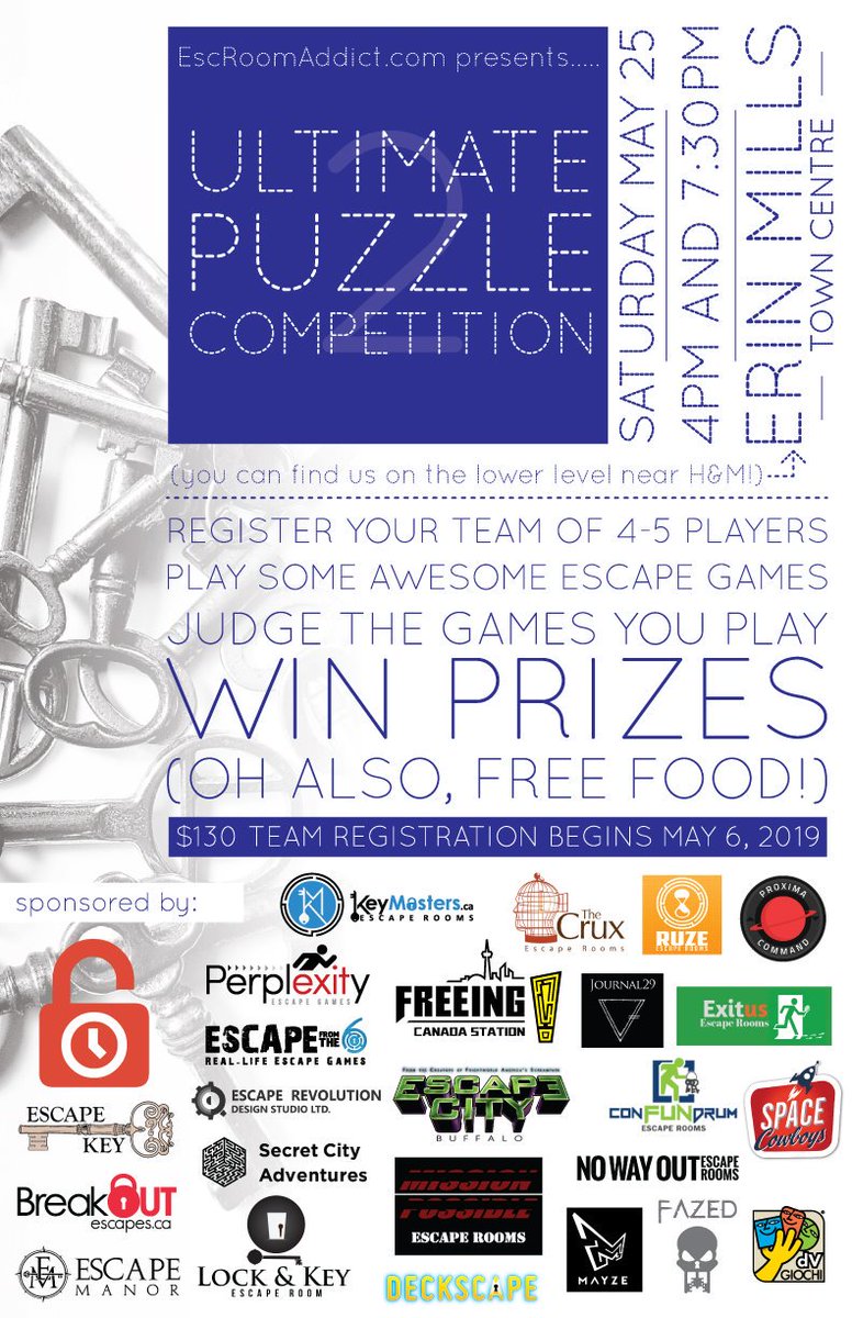 Registration for the Ultimate Puzzle Competition starts TODAY around Noon!  First 20 teams, and that's all folks....make sure you sign up FAST!