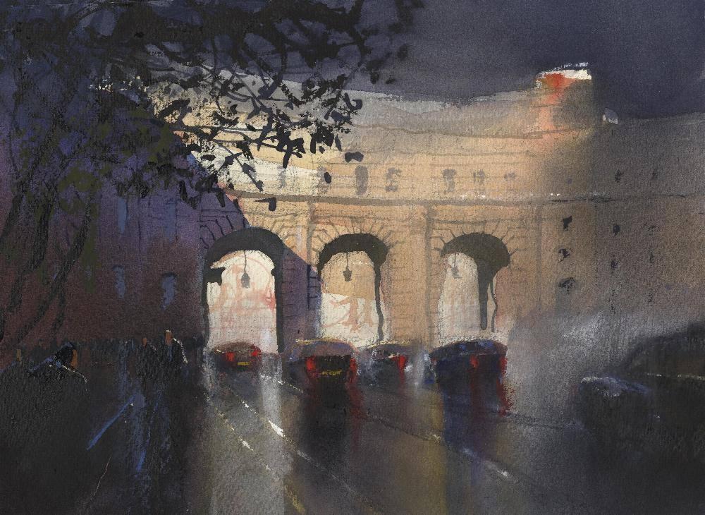 simonjonesart's tweet photo. Watercolour, "Rain, Mall, London". Approx A3. Spent a couple of days in London, loitering around the Mall Galleries. #london #rain #city #watercolor #watercolour #welsh #wales #cymru #welshart #simonjonespainter #art #painting #drawing #artist #illustration https://t.co/53YGeo8doO