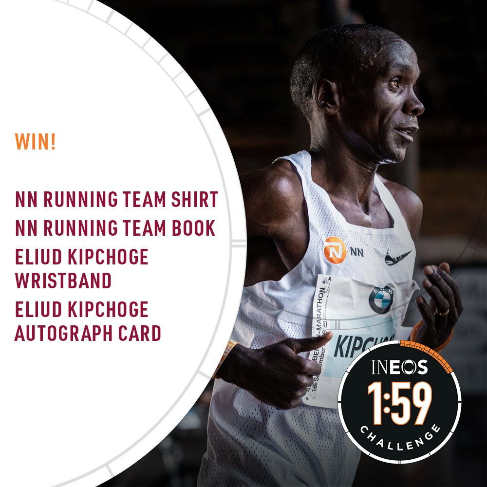 COMPETITION: To mark the launch of #INEOS159, we're giving away some amazing <a href="/EliudKipchoge/">Eliud Kipchoge - EGH🇰🇪</a> and <a href="/NNRunningTeam/">NN Running Team</a> prizes.

To enter, simply RT this post, and follow <a href="/INEOS159/">INEOS 1:59 Challenge</a> for a chance to win. Good luck!