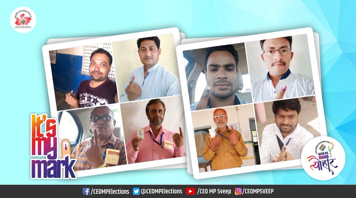 CEOMPElections's tweet photo. मध्यप्रदेश के दूसरे चरण में निर्वाचन वाले जिलों में @JansamparkMP के सोशल मीडिया हैंडलर्स और फोटोग्राफर्स ने अपने मताधिकार का इस्तेमाल किया।

@ECISVEEP #DeshKaMahaTyohar https://t.co/NbDngDFwJw